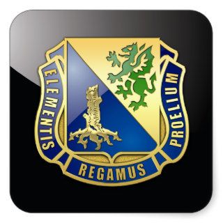 [500] Chemical Corps Regimental Insignia Square Stickers