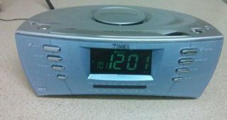 Timex Corporation Timex Corp. Timex T439s Mp3/cd Line in Dual Alarm Clock Radio   am:540 1700khz, Fm:88 108mhz   ac:120v 60hz 6 W   clock Backup: Dc 4.5v "Aa" X 3   timex Model#t439s   with Multi directional Sound Chamber (Silver Color/light Blue