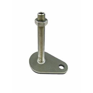 J.W. Winco 440.6 60 5/8 11 125 GV Series GN 440.6 Stainless Steel Leveling Feet with Fixing Lug and Black Rubber Pad, Inch Size, 2.36" Base Diameter, 5/8 11 Thread Size, 4.92" Thread Length: Vibration Damping Mounts: Industrial & Scientific