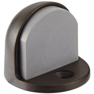 Rockwood 441H.10B Bronze Floor Mount Cast Universal Dome Stop, #12 X 1 1/4" FH WS Fastener with Plastic Anchor and 12 24 x 1" FH MS Fastener with Lead Anchor, 1 7/8" Base Diameter x 7/32" Base Length, Satin Oxidized Oil Rubbed Finish I