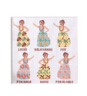 Hula Girl of No.7867 dress LECIEN cross stitch kit <Aloha Stitch Arohasutetchi> (japan import): Toys & Games