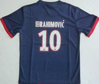 2013/2014 PSG PARIS SAINT GERMAIN HOME IBRAHIMOVIC 10 FOOTBALL SOCCER Kids JERSEY : Sports & Outdoors