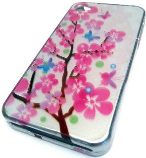 Apple iPhone 4 4S 4G Blossom Tree Pink Daisy Smooth Design Case Cover Skin Hard Protector Cell Phones & Accessories