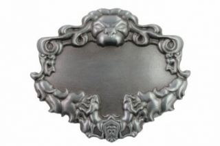 Hogar Zinic Alloy Blank Belt Buckle DIY Lion Mouth Buckles Color Antique Silver: Clothing