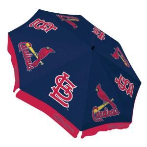 Team Sports America St. Louis Cardinals 9 ft. Patio Umbrella in Blue DISCONTINUED 0117701