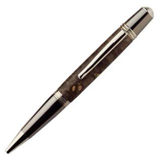 Woodturning Project Kit for Wall Street II Pen Kit, Black Titanium with Platinum   Woodworking Project Kits  