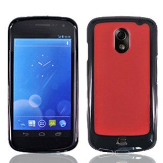 Hybrid TPU Skin Cover for Samsung GALAXY Nexus SCH i515, Black/Red: Cell Phones & Accessories