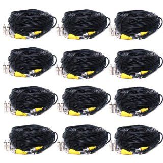 VideoSecu 12 x 150ft Video Power Cables BNC RCA Wires CCTV DVR CCD Security Camera Cords with Bonus Connectors CMD: Electronics