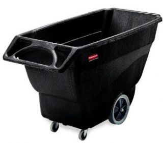 Rubbermaid Commercial HDPE Box Cart with Steering Wheel, Black, 1000 lbs Load Capacity, 38" Height, 64 1/2" Length x 30 1/4" Width: Hand Trucks: Industrial & Scientific