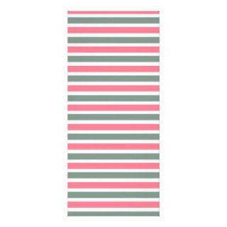 Pink & Gray Stripe Customized Rack Card