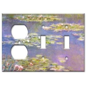 Art Plates Monet: Water Lilies   Outlet / Double Switch Combo Wall Plate OSS 14