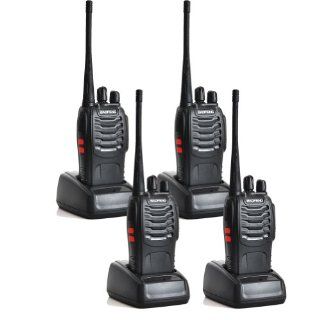Baofeng BF 888S UHF 400 470MHz 16CH CTCSS/DCS With Earpiece Handheld Amateur Radio Walkie Talkie 2 Way Radio Long Range Black 4 Pack : Frs Two Way Radios : Car Electronics