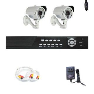 Complete 4 Channel CCTV Real Time DVR (1T HD) Surveillance Video System Package with (2) x 600 TV Lines 1/3" SONY CCD 3.6 mm lens, 82 Feet IR Distance Waterproof Day & Night Outdoor Security Cameras : Camera & Photo
