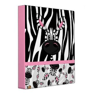 Cute Zebra Pattern Avery Binder