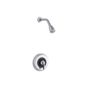 KOHLER Triton Rite Temp 1 Spray 1 Handle Pressure Balancing Shower Faucet Trim in Polished Chrome T6910 4A CP