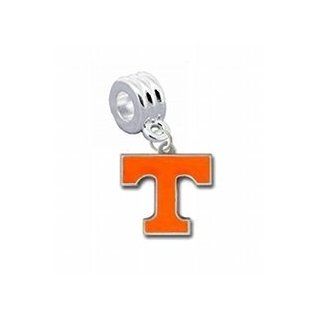 Tennessee Volunteers Vols Charm with Connector "Classic & Original Style"   Fits: Pandora, Troll, Biagi & More! Perfect For Custom Bracelets, Necklaces and DIY Jewelry: Jewelry