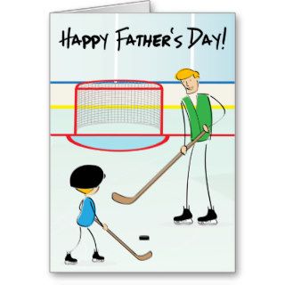 Father's Day Hockey Greeting Card (from boy)