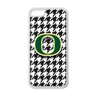 iPhone 5C Case   Houndstooth Background NCAA Oregon Ducks HD Apple iPhone 5C (Cheap IPhone5) Rubber (TPU) case covers: Cell Phones & Accessories