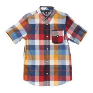 DC   Boys Woodwarth Woven Top, Size: Large, Color: Smoke Blue: Clothing