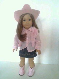 WESTERN COWGIRL OUTFIT FOR AMERICAN GIRL DOLLS  DOLL CLOTHES: Toys & Games