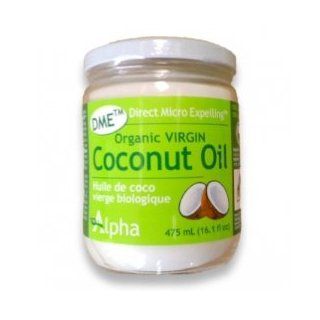Alpha DME Extra Virgin Coconut Oil Certified Organic"   Glass Jar" 475 ml Brand: Alpha Health Products: Health & Personal Care