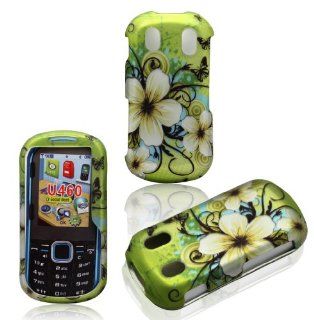 2D Hawaiin Flowers Samsung Intensity II 2 U460 Verizon Case Cover Hard Phone Case Snap on Cover Rubberized Touch Faceplates: Cell Phones & Accessories