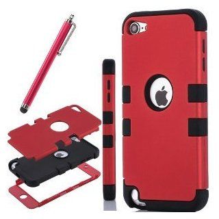JJ Zone Red Hybrid High Impact Case Cover / Black Silicone for iPhone 4 4S with Screen protector and stylus: Cell Phones & Accessories