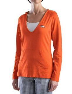 NFL Denver Broncos Women's Long Sleeve Social Hooded Tee, College Orange, Medium : Sports Fan Apparel : Clothing