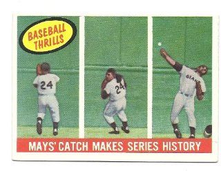 WILLIE MAYS 1959 Topps Baseball Thrills BT Catch #464 Card New York Giants Baseball: Sports Collectibles