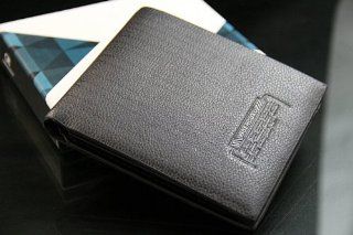 DAYISS Genuine Leather Black Mens Gentle Designer Fashion Wallet Purse : Expanding Wallets : Office Products
