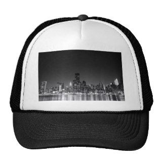 New York Night Skyline Trucker Hats