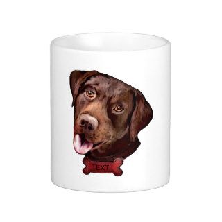 Chocolate labrador retriever dog mugs