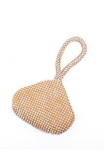 * Evening bag with stone * 6W*4H*2D	 * Straw, mixed metal STYLE NO.	PPC2237gd gold rhinestone fastener chain bag handbag shoulder hand tote purs purse woman girl lady teen HooNeeD  Cosmetic Tote Bags  Beauty