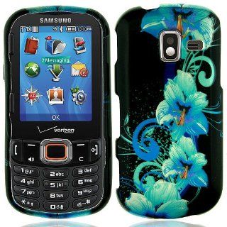 Blue Flower Hard Cover Case for Samsung Intensity III 3 SCH U485: Cell Phones & Accessories