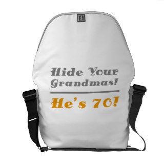 Funny 70th Birthday Gifts For Him Messenger Bag