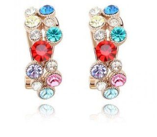 Charm Jewelry Swarovski Crystal Element 18k Gold Plated Multi color Phoenix Totem Exquisite Fashion Stud Earrings Z#485 Zg4ef2e8: Jewelry
