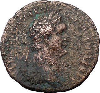 Domitian 88AD Large Authentic Ancient Roman Coin Virtus w triangular dagger Rare: Everything Else