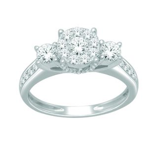 De Couer 10k White Gold 1ct TDW Diamond Ring (H I, I2) De Couer Engagement Rings