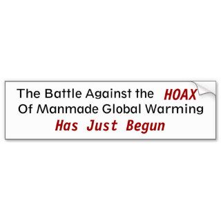 Against Manmade Gobal Warming   Customized Bumper Stickers