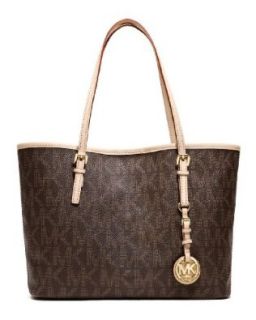 MICHAEL Michael Kors Jet Set Travel Tote,Brown,One Size: Shoes