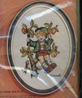 Vintage 1975 Paragon Needlecraft Exquisite Almost Stitchery Featuring Hummel Appletree Children Boy Inspired by the Enchanted Paintings by Sister Berta Hummel Which Have Captured the Hearts of Young and Old around the World