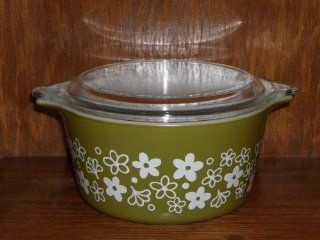 Pyrex Green Crazy Daisy Casserole Baking Dish with Lid #473 (1 Quart) : Other Products : Everything Else