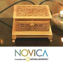 Handcrafted Kadam Wood 'Wilderness' Jewelry Box (India) Novica Jewelry Boxes