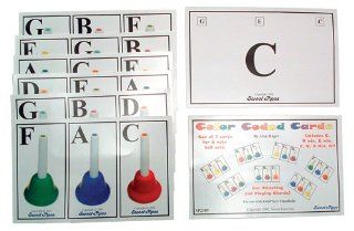 Sweet Pipes Color Coded Handbell Cards, 7 Chord Set for 8 Note Handbells: Musical Instruments
