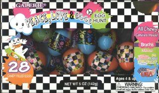 Peace, Love & Eggs Egg Hunt Candy Filled Eggs, 28 Eggs  Chocolate And Candy Assortments  Grocery & Gourmet Food