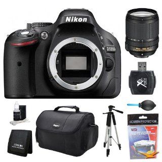 Nikon D5200 DX Format Digital SLR Camera Body 18 140mm Lens Kit   Includes camera, 18 140mm f/3.5 5.6G ED AF S VR DX Nikkor Lens, Gadget Bag, 3 Card Memory Card Wallet, SD USB Card Reader, 59" Tripod, and more.  Camera & Photo