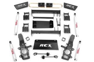 Rough Country 477.20   4 5 inch Suspension Lift Kit (3 inch Rear Blocks) with Premium N2.0 Series Shocks: Automotive