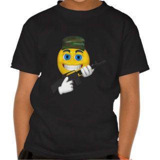 Smiley Emoticon Military (B) Shirts