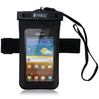 FRIEQ Universal Waterproof Case With Waterproof External Earphone/ Accessory Jack and Armband for Apple iPhone 5, Galaxy S3, HTC One X, Galaxy Note 2   IPX8 Certified to 100 Feet: Cell Phones & Accessories