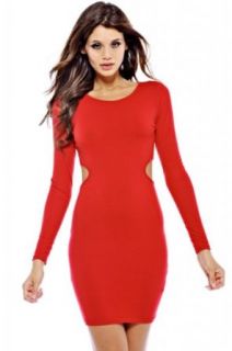 AX Paris Women's Long Sleeve Cut Out Side Dress at  Womens Clothing store